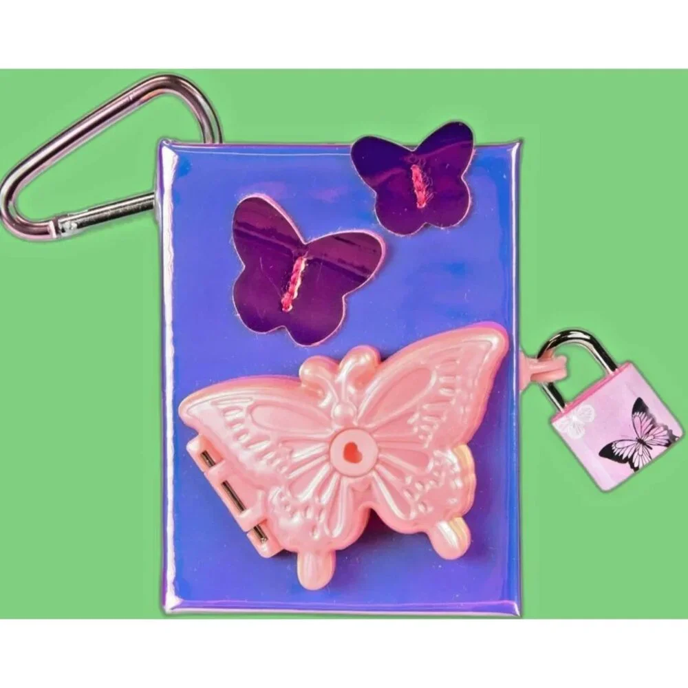 WICKED GIRLS S Sweater 4 Piece Set Bow Headband Butterfly Secrets Micro Journals